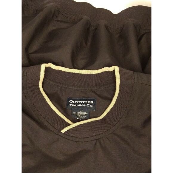 Outfitter Trading Co Men’s XL Black Golf Windshirt Pullover V-Neck Jacket - Picture 7 of 8